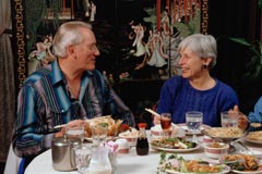 Couple dining; Size=240 pixels wide